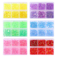 3000pcs De Strass Planos En Color Morado AB Para Manualidades Y Uñas Adornos De Resina Brillantes Y Cuentas De Cristal Aogue - details 5
