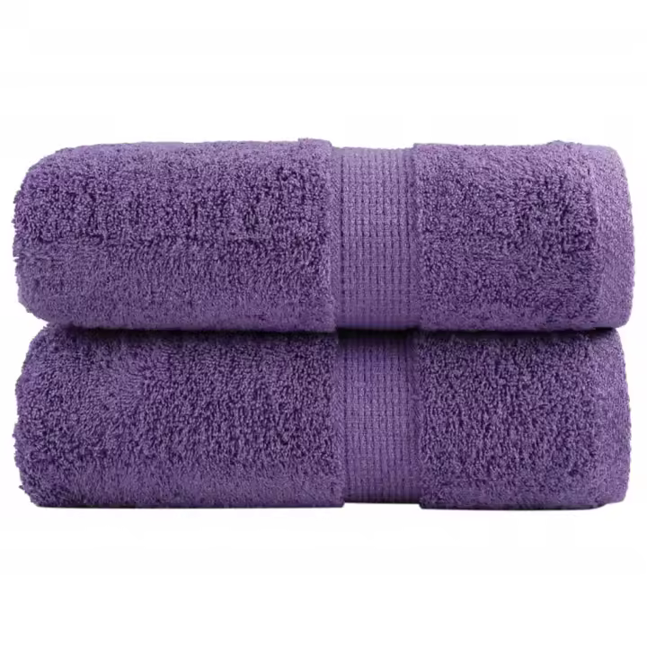 vidaXL Toallas 2 uds 100% algodón 30x30 cm 600 gsm toallita paño Color Marrón,  Morado,  orange y mas - 1