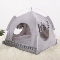 Casa De Gato Plegable Tent Para Perro Cama De Gato Para Gatitos Caja De Algodón Dulce Princesa Kennel Para Mascotas Hogar - details 8