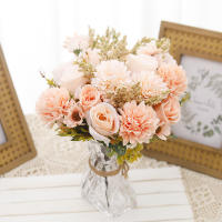 Rosa De Otoño Artificial Peonia 30cm Decoración De Casa Para Boda Fiesta Navidad Flores Silken Baratas Para Arreglo De Bouquet DIY - details 0