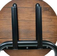 STARLEY-Taburete Plegable con Respaldo - Silla Plegable de Metal y Madera - Ideal para Cocina, Terraza o Jardín (Alto. 80 cm x Largo. 40 cm - Negro) - details 8