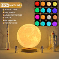 Lámpara Nocturna De Luna LED Creativa En 16 Colores Con Control Táctil Y Rotación 360° Luz Nocturna Para Oficina Y Hogar - details 14