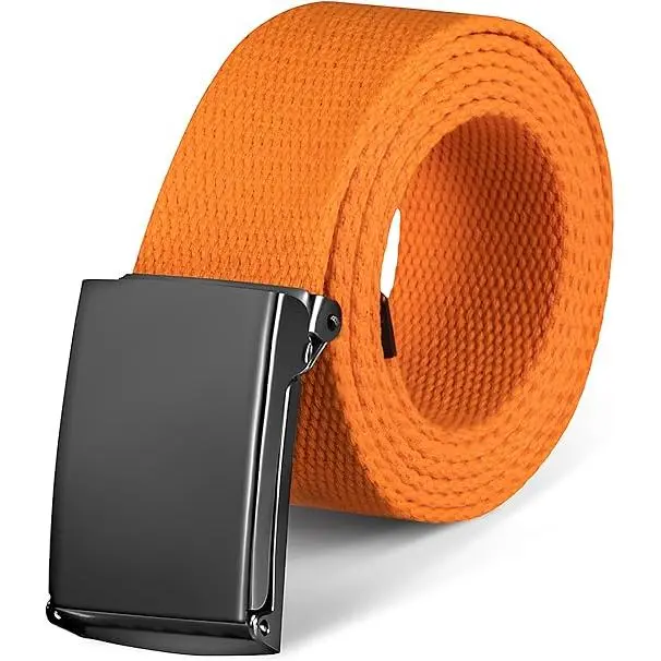 Cinturones para hombres, Cinturones de trabajo para hombres, Cinturón de golf de nylon de tela de lona ajustable para hombre se adapta a cualquier lugar - 1