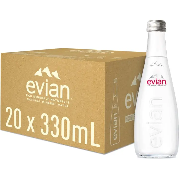 Evian Agua mineral natural 33CL CRISTAL PACK 20 - 1