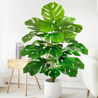 Planta Artificial De Monstera 60-100cm (39.4 Pulgadas) Árbol De Palma Falso Hoja De Tortuga Verde Para Decoración De Hogar Jardín Habitación Oficina - details 9
