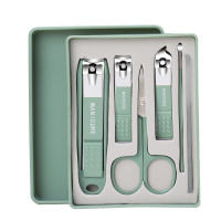 Kit De Pedicura Universal Para Hombres Y Mujeres Clipper De Uñas Ligero Y Portátil Con Herramientas De Arte De Uñas Verde Comb De 5 Piezas Acero Inoxidable - details 12