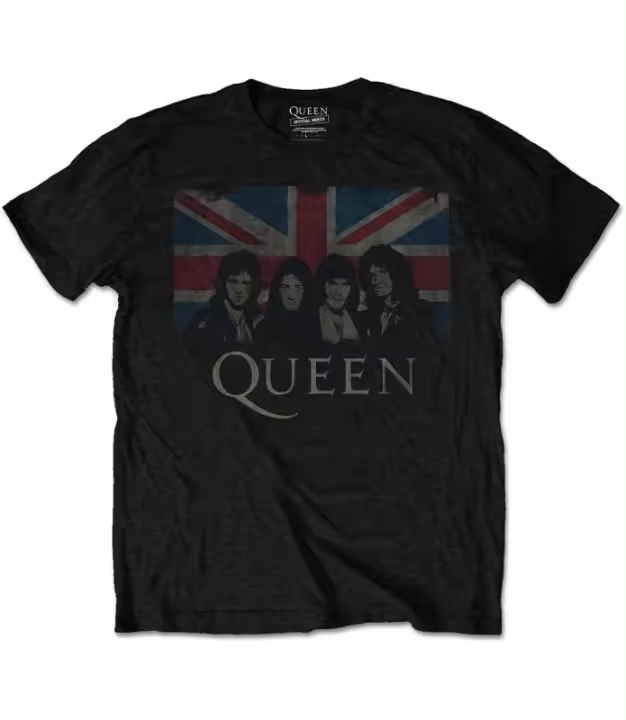 QUEEN Vintage Union Jack Camiseta Chico Tee Men Rock Off QUTS12MB - 1