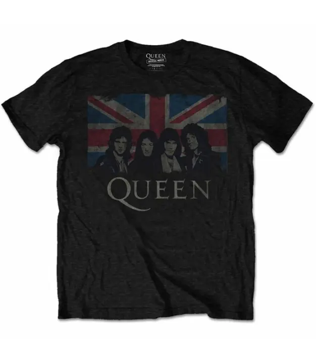 QUEEN Vintage Union Jack Camiseta Chico Tee Men Rock Off QUTS12MB - 1
