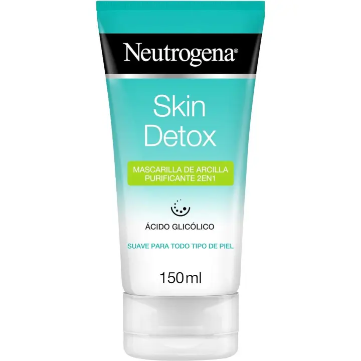 Neutrogena Skin Detox - Mascarilla arcilla purificante 2 en 1 – Limpiador diario y mascarilla – 150 ml - 1