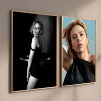 Póster HD De Scarlett Johansson Famosa Arte Para Decoración De Paredes Para Sala De Estar Hotel Barra De Café Material Papel Estilo Moderno - details 3