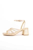 Paloma Wang sandalias doradas de tacòn para vestir con tiras cruzadas - details 4
