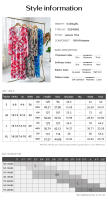 Vestido Bohemio Casual De Maxi Para Mujer Con Estampado V-Neck Manga Larga Cintura Alta 4 Colores Poliéster Para Playa Y Vacaciones - details 0