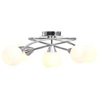 vidaXL Lámpara de Techo Moderna de Metal Cristal Luz 5 bombillas Cantidad de bombillas Circular,  Tulipán,  Bol y mas - details 2