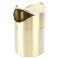 Mini Contenedor De Basura Para Encimera Ahorrador De Espacio Antihuella Acero Inoxidable 304 Para Escritorio En Oficina - details 1