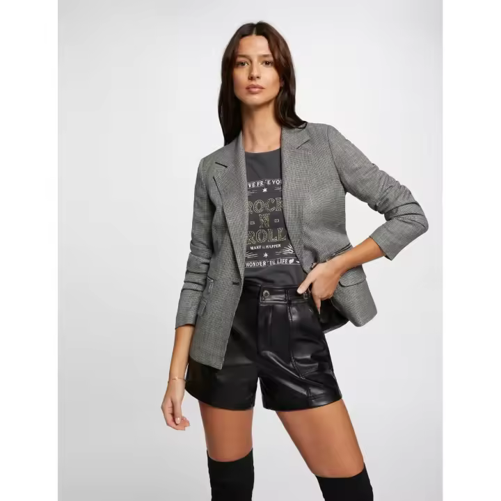 Chaqueta mujer estampada pata gallo Morgan modelo VJUNE.F - 1