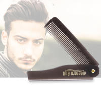 Peine Plegable Portátil De Plástico Para Barba Peine De Cabeza Para Hombres Y Mujeres Herramienta De Peinado Para Cabello Uso Profesional O Doméstico - details 5