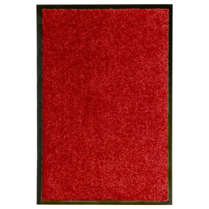 vidaXL Felpudo lavable rojo 40x60 cm - 1