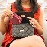 Monedero para Mujer, cartera para Mujer, cartera con Cremallera, tarjetero, Monedero de Piel De Vaca con múltiples ranas y compartimentos para tarjetas (Rojo) - details 3