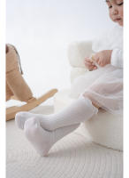 Calcetines De Algodón Para Bebés Y Niñas Largos Hasta La Rodilla Con Volante Estilo Frilly Solids Adecuados Para Primavera Verano Talla Unica Para Recién Nacidos Hasta 36 Meses - details 6
