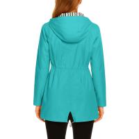 Chaqueta Impermeable Para Mujer Larga Abrigo De Lluvia Con Capucha Para Ciclismo Y Escalada Técnica De Poliéster Secado Rápido - details 23