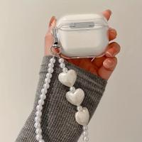 Funda Protectora Suave Para AirPods 1 2 pro 3 Con Diseño Retro De Tulipes Y Pulsera De Perlas Cubierta Para Caja De Recarga Del Auricular - details 5