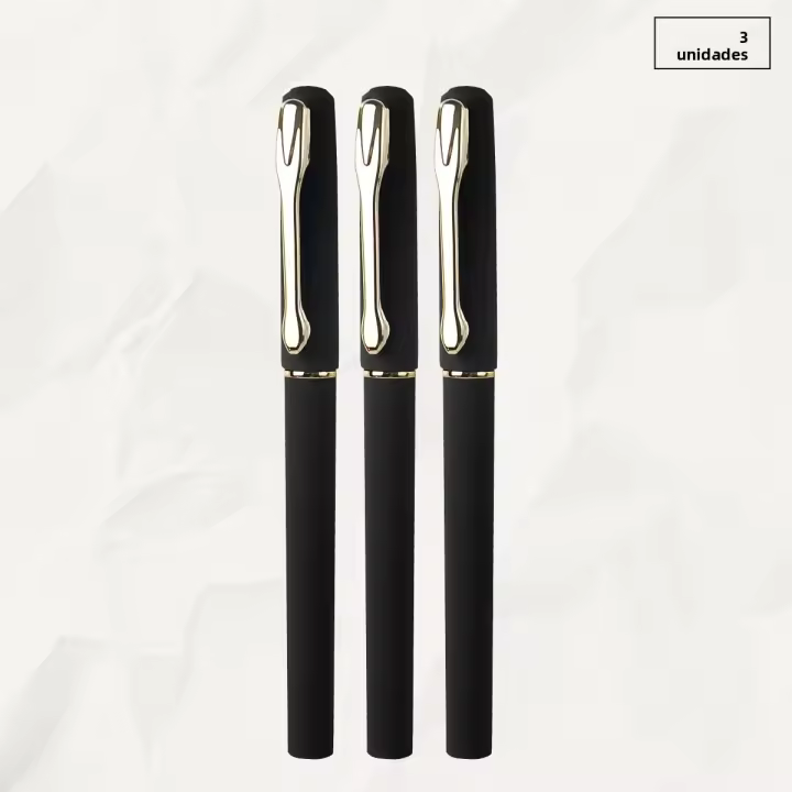 Lápiz Gel Clásico Negro WQN 3/6/12PCS 0.7mm Tinta Suave Para Llamadas Y Oficina Uso En Reuniones Y Suministros Escolares - 1