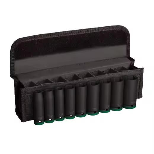 Pro impact socket set, 1/2", profundo, 9 unidades. para llaves de impacto - 1