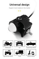 BLALION Lámpara De Conducción LED Mini Para Motocicleta Con Lente Proyectora Doble Color Super Brillante Antiniebla Accesorio Para ATV Scooter Universal - details 1