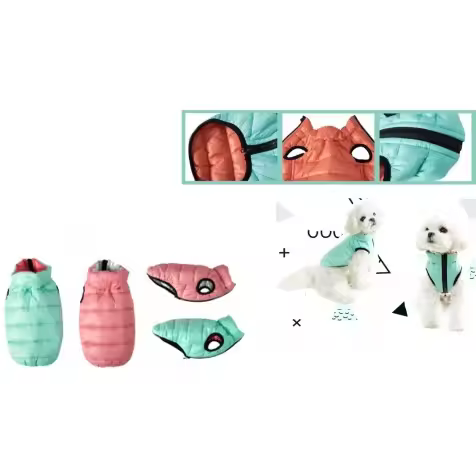 Chaqueta Con Forro Y Cremallera Para Perros 35 Cm - Verde - 1