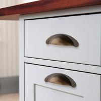 Manija de perilla de puerta de Decoración Retro Para cajón de gabinete Manija de concha Vintage para gabinete Gabinete de cocina Curved N Retro perilla de puerta de armario para gabinete (12 piezas) (A) - details 1