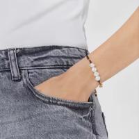 TAOS de Plata 925 con Perlas y Oso Dorado Pulsera de cuero - details 4