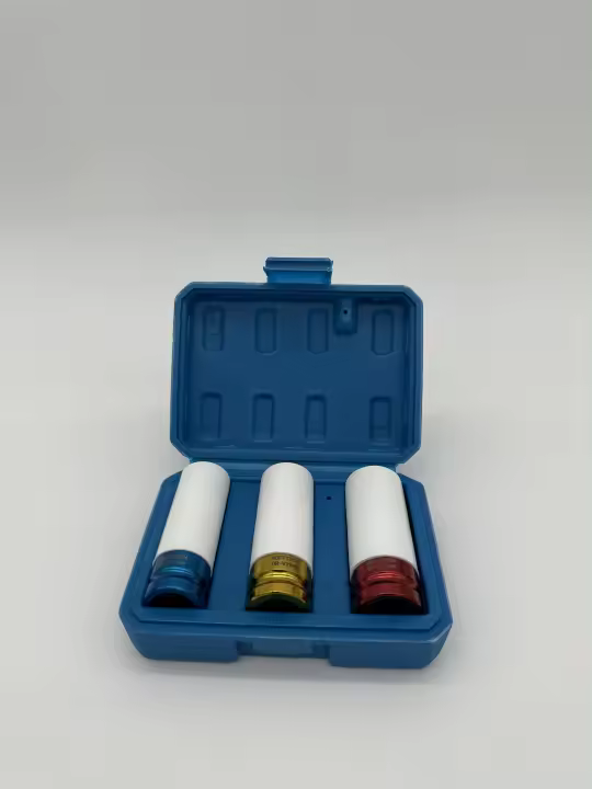 Juego de llaves de vaso con nylon protector para llantas, medidas 17mm, 19mm, 21mm - 1