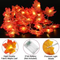Luz De Maple Artificial 3/5M Hojas De Árbol De Navidad Decoración De Jardín Guirnalda Lámpara Para Fiesta Y Decoración Del Hogar - details 2