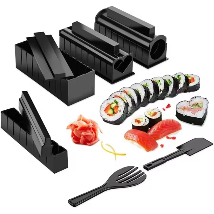 Kit para hacer sushi, juego de bricolaje para hacer sushi (negro) - 1