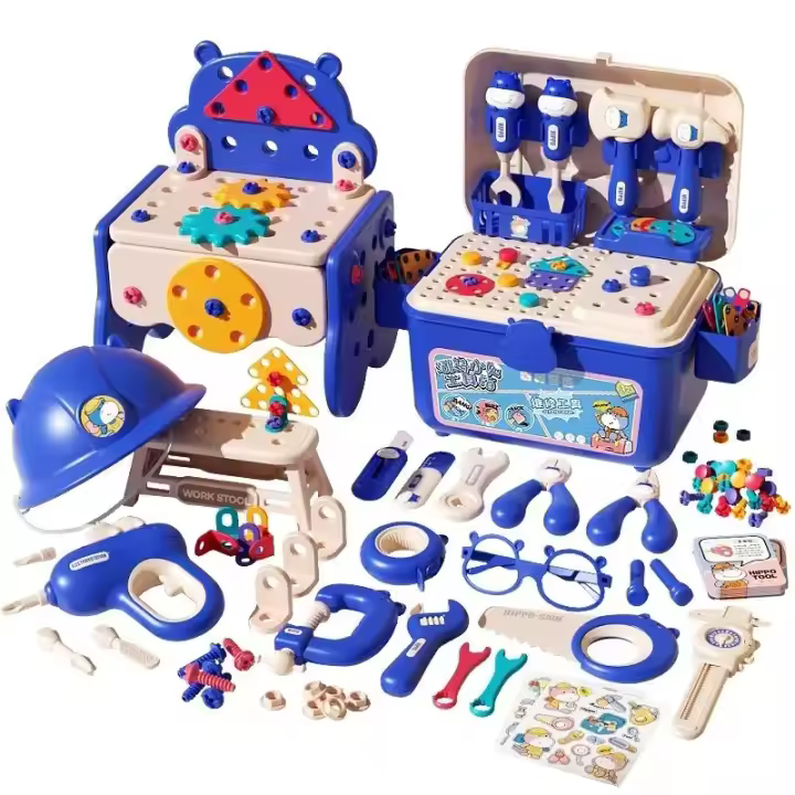 Juguete Educativo De Herramientas Para Niños Y Niñas Con Destornillador Eléctrico Y Puzzle Multifuncional Para Desarrollar Habilidades Motoras Preescolares Y Escolares - 1