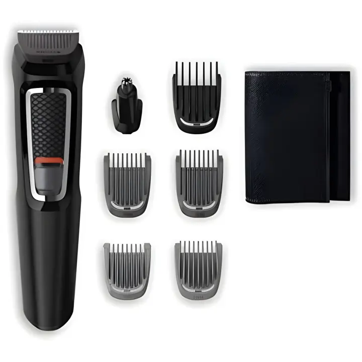 Philips Recortadora 7 en 1 para la Cara, el Pelo y el Cuerpo con Tecnología DualCut, Color Negro - 1