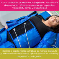 MISTIK  Máquina de Presoterapia Profesional Botas de Masaje Linfático Piernas Abdomen y Brazos Tratamiento de Celulitis Circulación Desintoxicación en Estética y Belleza Equipo Anticelulitico Complemento Cavitacion Radiofrecuencia Mistik Beauty Madrid - details 2
