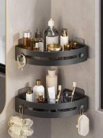 2pcs Estante De Ducha En Esquina Espacioso Almacenamiento Baño Soporte De Pared Montado Para Shampoo Gel De Ducha Accesorios De Baño Plástico - details 7
