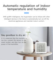 Sensor De Temperatura Y Humedad WiFi LCD Tuya Compatible Con Alexa Y Google Home Automación Doméstica Medidor De Clima Para El Hogar - details 8