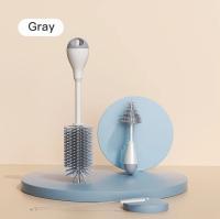 Set De Limpieza Para Bebé 3 En 1 Con Escobilla De Silicona Giratoria De 360 Grados Botella Almohadilla Cuchara Y Pajita Para Lactantes - details 10