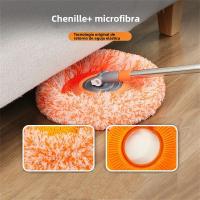 Mopa Redonda Rotativa De Girasol Para El Hogar Con Polo De Extensión Para Limpieza De Pared Y Techo Material De Microfibra - details 1
