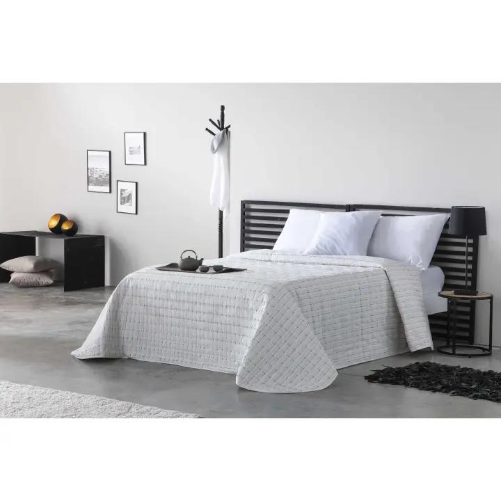 COLCHA JAQUARD AINA BEIGE NATURALS FABRICADO EN ESPAÑA - 1