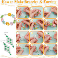 Kit De 1200 Piezas De Perlas Redondas De 6mm Para Fabricación De Joyas Colores Variados Hechas De Simulacros De Perlas Para DIY Pulseras Collares Y Aretes - details 4