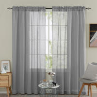 JINCHAN Cortinas Transparentes De 1 Panel Para Sala De Estar Y Dormitorio Efecto De Tela De Lino Cortina De Ventana Con Bolsa De Rodamiento Modernas Y Sencillas - details 22