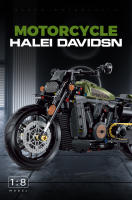 Bloques De Construcción Técnicos Clásicos Para Motocicleta Juguete De Montaje De Motocicleta Duke Harleys Locomotora Carril Racer Para Niños Regalo - details 0