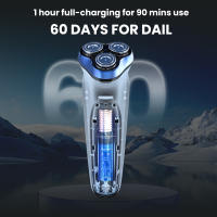 Afeitadora Eléctrica Sejoy Para Hombres Recargable a Prueba De Agua Afeitadora Rotatoria Portátil Para Viajes Con Trimmer De Barba Regalo Ideal - details 1