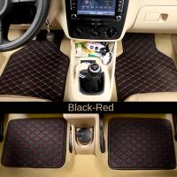 Alfombrillas De Piso Para Coche 4 Piezas Universales En Cuero PU Para Automóviles Camiones SUV Alfombras Delanteras Y Traseras Accesorios De Coche - details 1