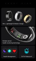 Anillo Inteligente R09 Para Hombres Y Mujeres Con Estuche De Carga Monitor De Tasa Cardíaca Oxígeno Sanguíneo Temperatura De Piel Impermeable 5ATM Para Android iOS - details 1