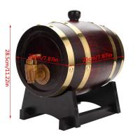 Barrel De Madera Para Whiskey 3L Vintage Oak Tap Dispenser Para Ron Vino Cerveza Herramientas De Cervecería Barra Ecológico Reutilizable - details 1