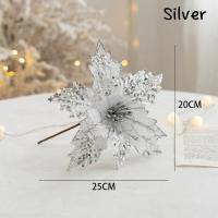 Decoraciones De Navidad Glitosa Con Flores Artificiales Árbol De Navidad Colgante Wreath Adornos Fiesta De Año Nuevo Regalos Para Niños 2025 - details 6